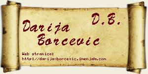Darija Borčević vizit kartica